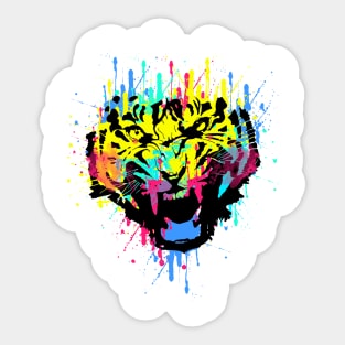 Spatter Tiger Sticker